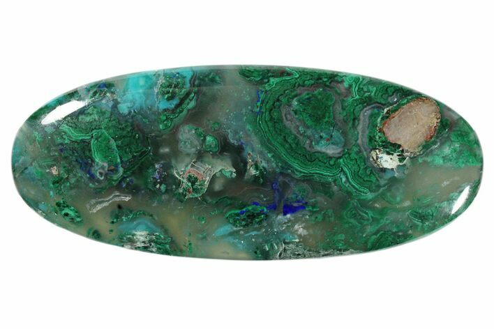 Azurite, Chrysocolla and Malachite Oval Cabochon #171424